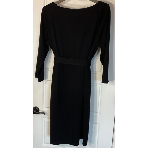 Cato Est. 1946 Black Long Sleeve Belted Mid Length Dress Plus 18W - Picture 2 of 6